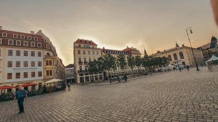 Historic City Square at Sunset