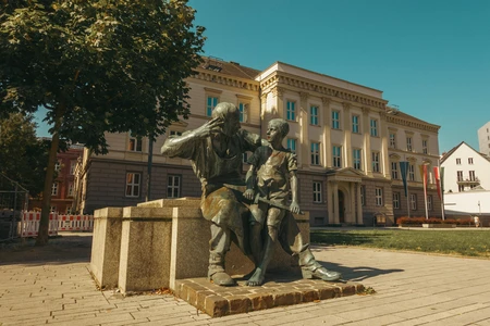 Historic Building with Sculpture