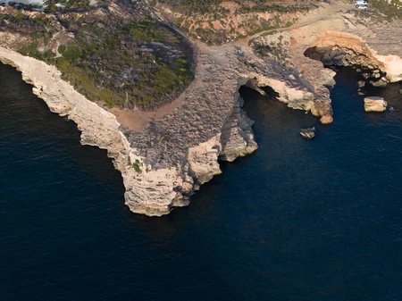 Coastal Cliff Aerial View