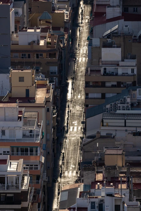 City Street Aerial View