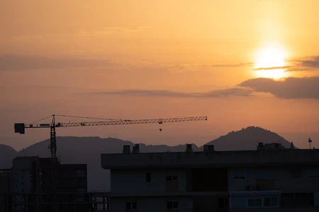 Urban Sunset Silhouette