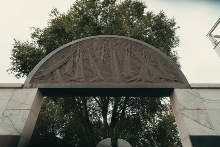 Architectural Arch and Trees
