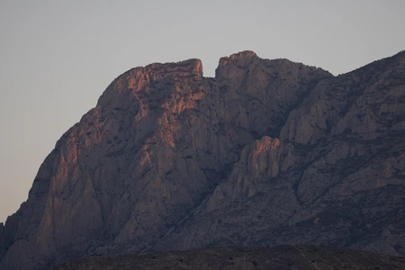 Sunlit Mountain Peak