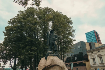 Historic Statue in City Square