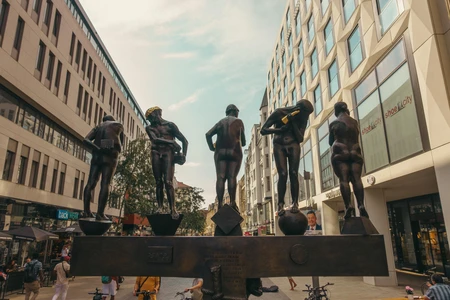 Modern Sculptures in City Center