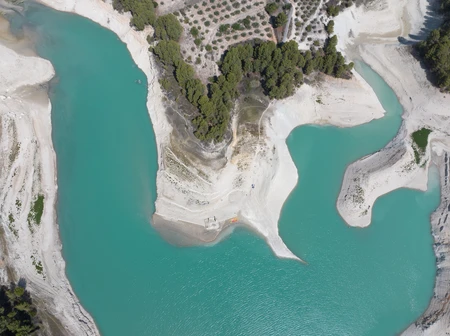 Winding River Aerial View