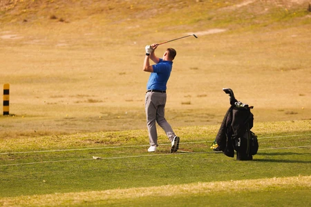 Golf Swing on a Sunny Day