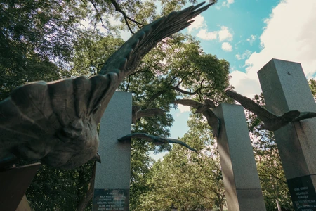Monument with Bird Sculptures