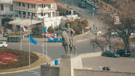 Statue in Urban Setting