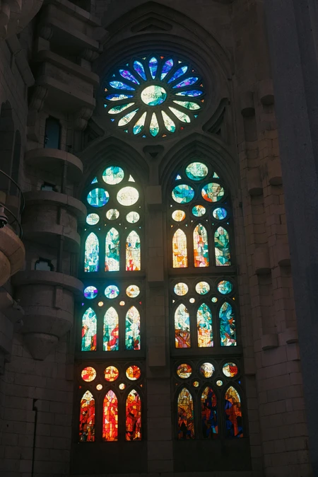 Stained Glass Window in Cathedral