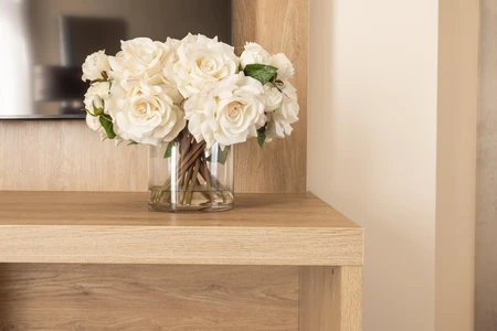 Elegant White Roses in Interior