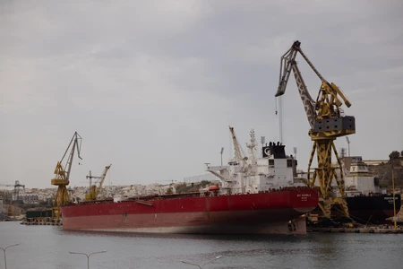 Cargo Ship at the Dock