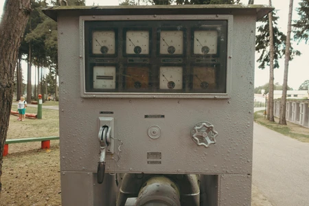 Vintage Control Panel in Outdoor Setting