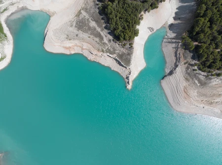 Aerial View of Turquoise Lake