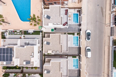 Aerial View of Modern Villas