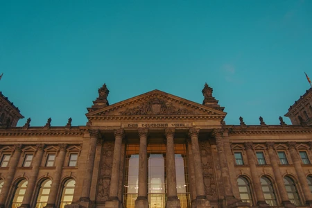 Historic Building at Dusk