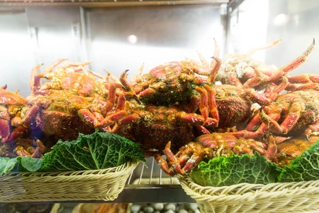 Crabs Displayed in a Market