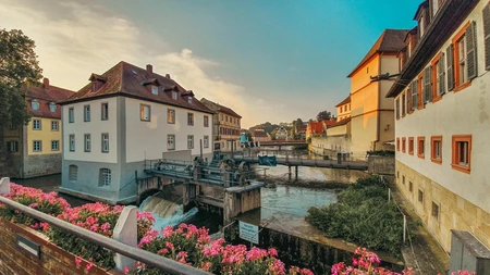 Charming Canal with Rustic Architecture
