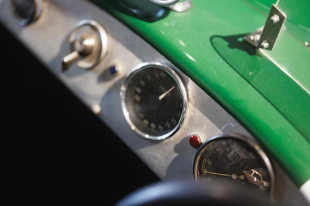 Close-Up of Vintage Car Dashboard