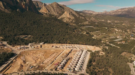 Mountainous Construction Landscape