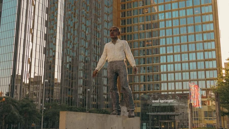 Statue in Urban Landscape