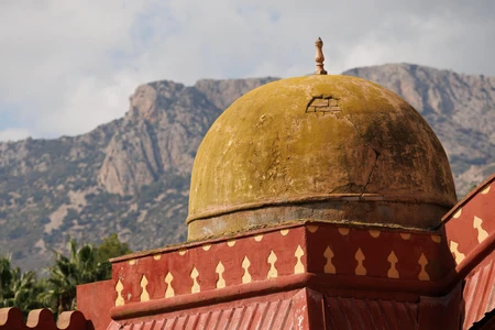 Historic Dome with Mountain Backdrop