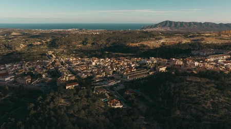 Scenic Town Aerial View
