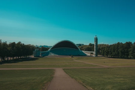 Modern Amphitheater in Park