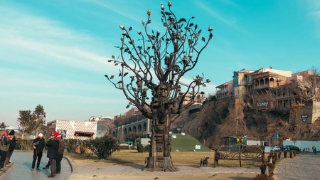 Artistic Tree in Urban Setting