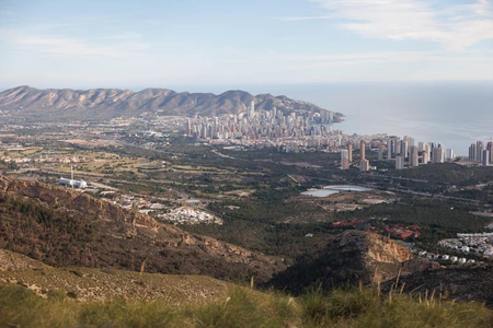 Scenic Cityscape Overlooking the Coast