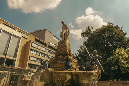 Historic Fountain in Urban Setting