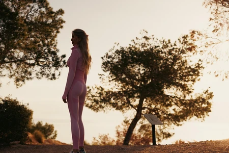Woman Enjoying a Scenic Sunset