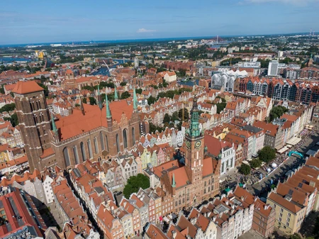 Aerial View of Historic City