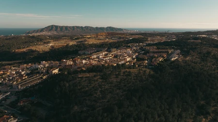 Scenic Mountain Town View