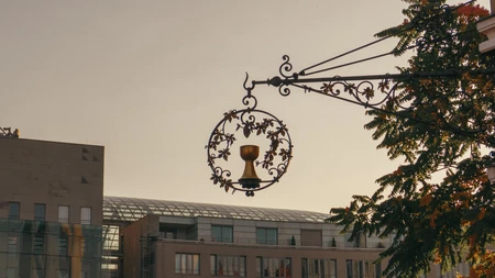 Ornate Street Sign in Urban Setting