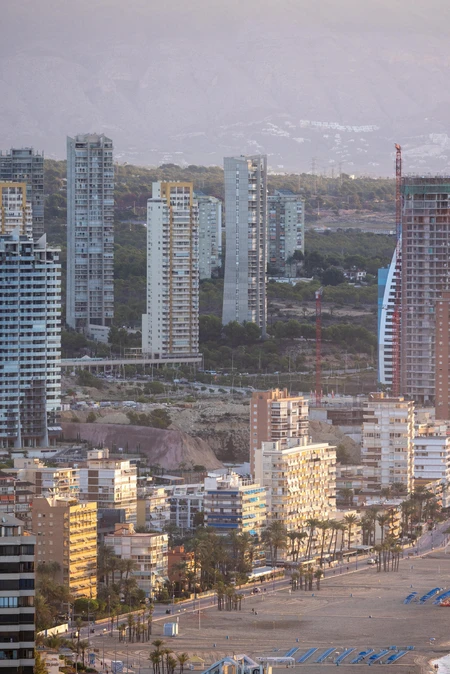 Skyline and Beachfront Cityscape