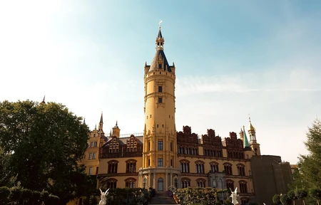 Historic Castle under Blue Sky