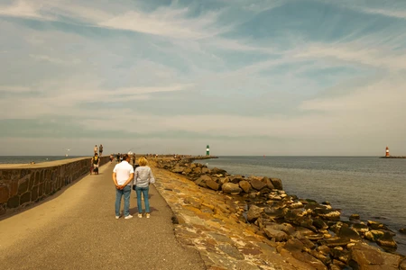 Coastal Walkway with Lighthouse