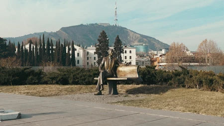 Urban Park with Mountain View