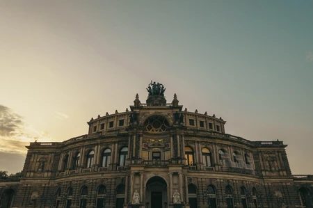 Historic Building at Dusk