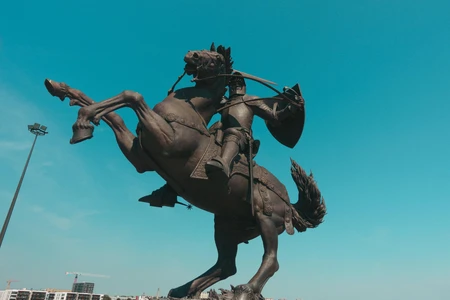 Equestrian Statue under Clear Sky