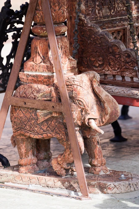 Ornate Elephant Carving