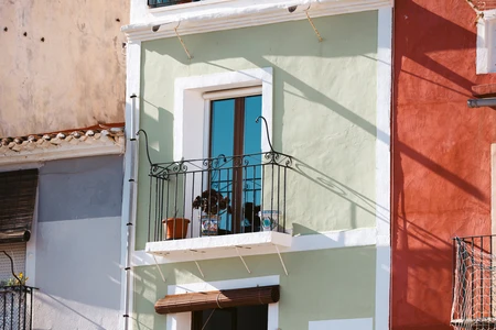 Colorful Balcony Facade