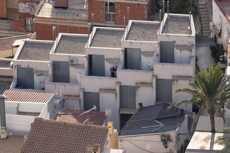 Rooftop View of Urban Buildings