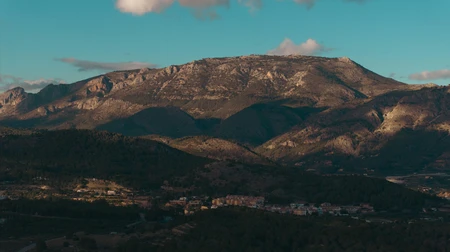Mountain Range at Sunset