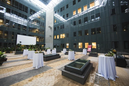 Modern Courtyard Event Setup