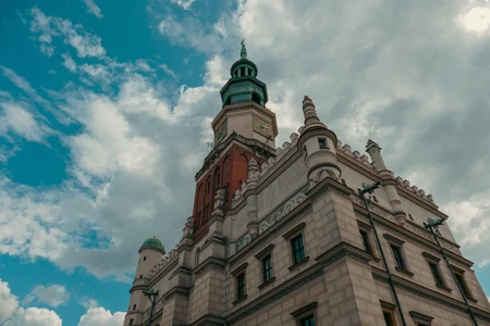 Historic Tower Against a Cloudy Sky
