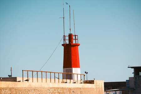 Red Lighthouse on Pier