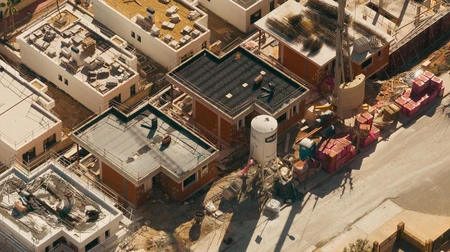 Aerial View of Construction Site