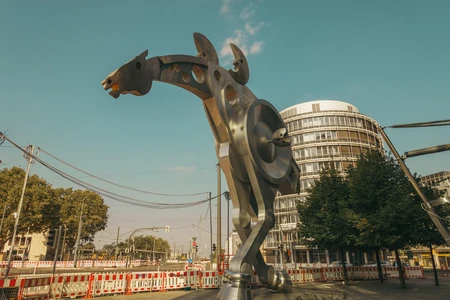 Modern Sculpture in Urban Setting